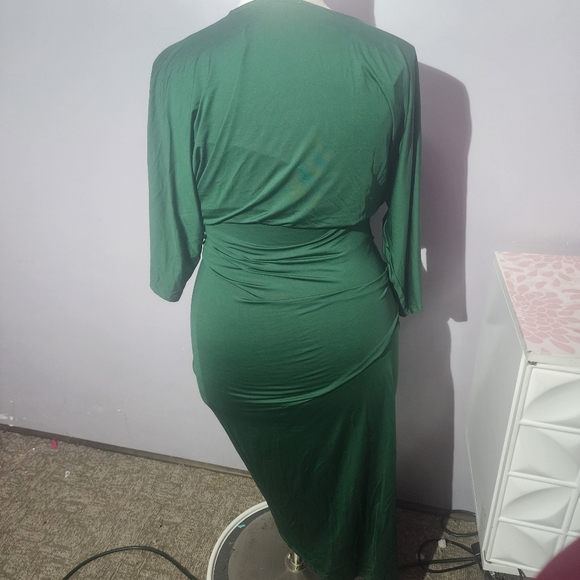 NWT Baltic Born Mimi Hunter Green Wrap Midi Dress - Picture 4 of 6